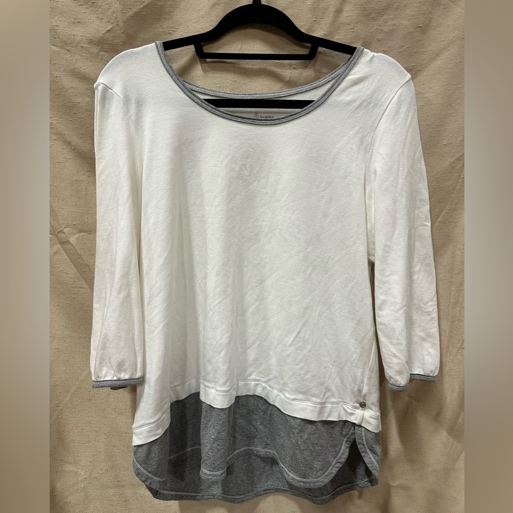 Neon Buddha White 3/4 Sleeve Boxy Blouse